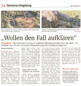 Giftköder im Gemeindegebiet