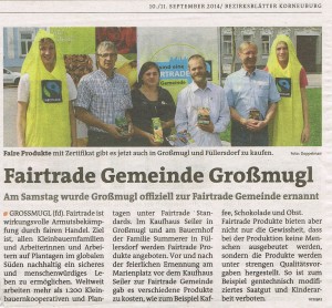 Ernennungsfeier Fairtrade 2014