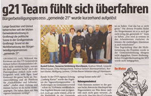 G21 Team fühlt sich überfahren